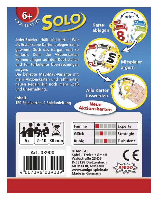 03900 Solo Kartenspiel bis zu 10 Spielern ab 6 Jahr(e) 