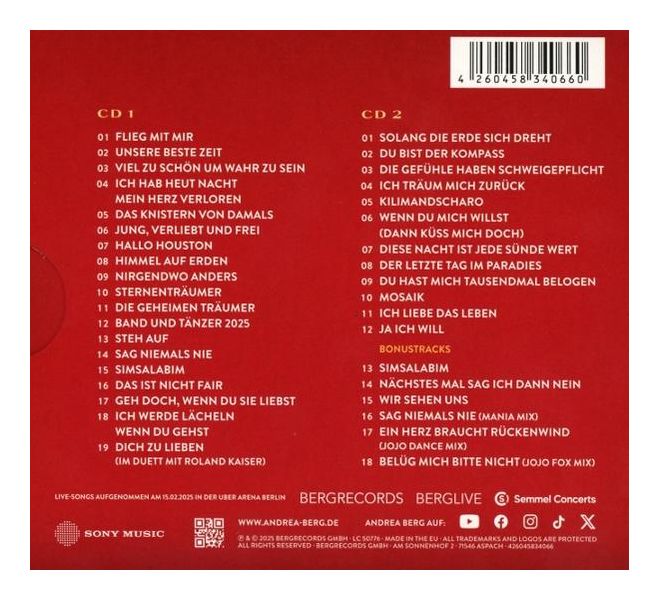Andrea Berg - Andrea Berg Live - Die Tournee 2025 