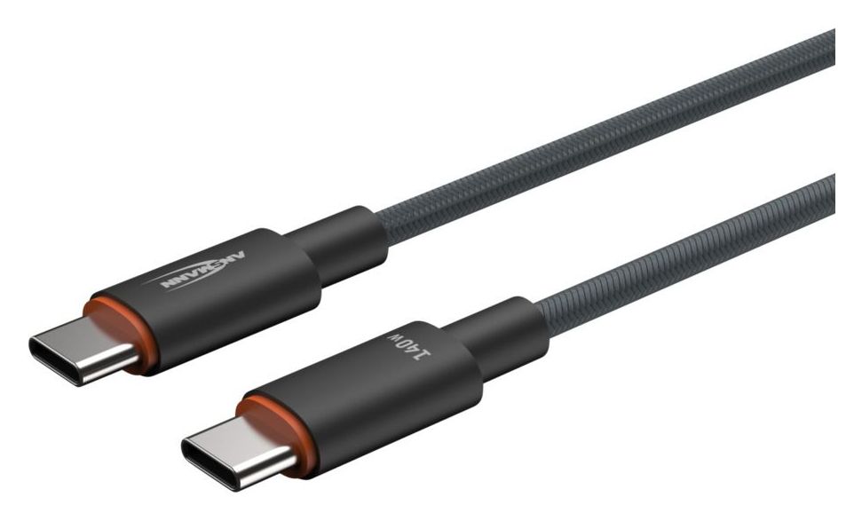 1700-0177 0,48 Gbit/s Rundkabel USB C auf USB C Männlich bis 140 W 0,6 m  (Anthrazit) 