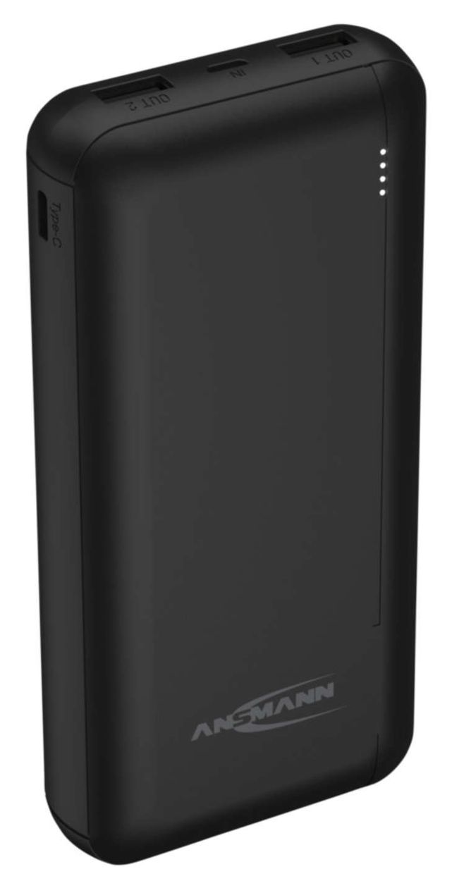 PB212 20000 mAh Powerbank Micro-USB + USB Type-C  (Schwarz) 