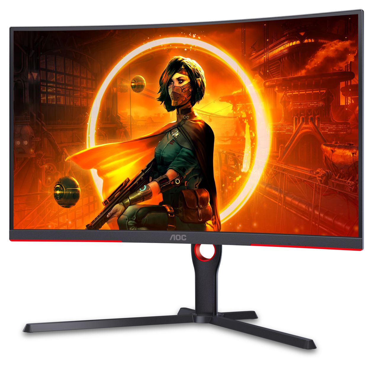 CQ32G3SU/BK Quad HD Monitor 80 cm (31.5 Zoll) 16:9 4 ms 300 cd/m²  (Schwarz, Rot) 