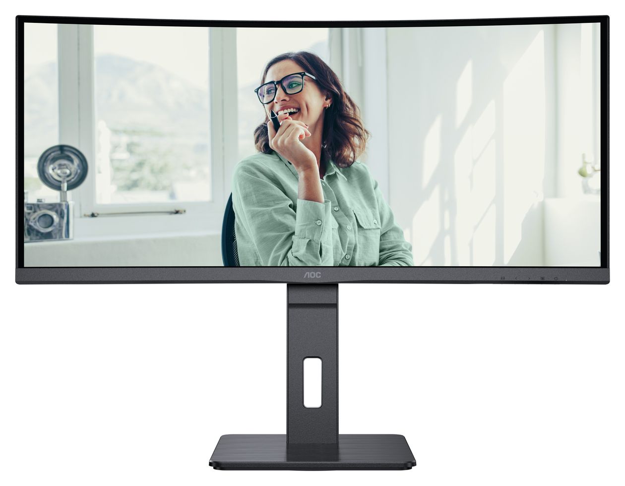 CU34P3CV Quad HD Monitor 86,4 cm (34 Zoll) 21:9 4 ms 300 cd/m²  (Schwarz) 