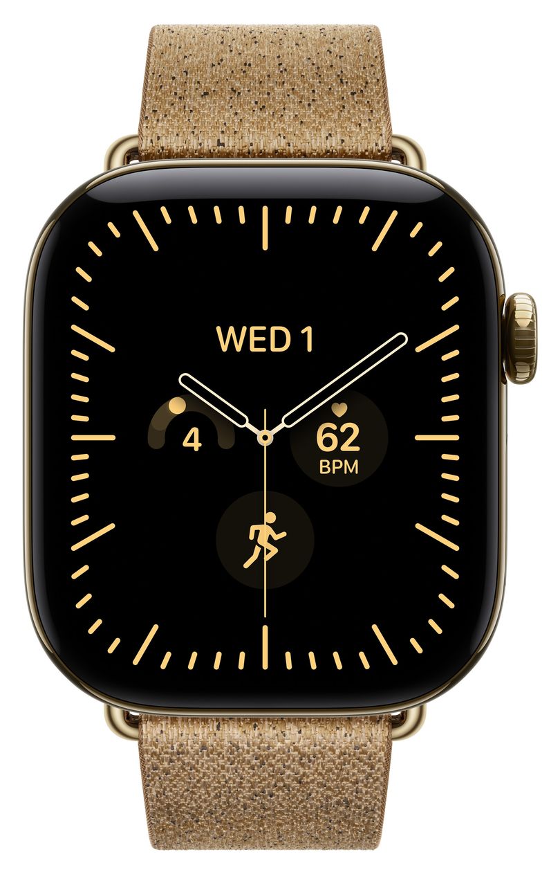 42 mm Armband mit Moderner Schließe Kamelbraun - Small 