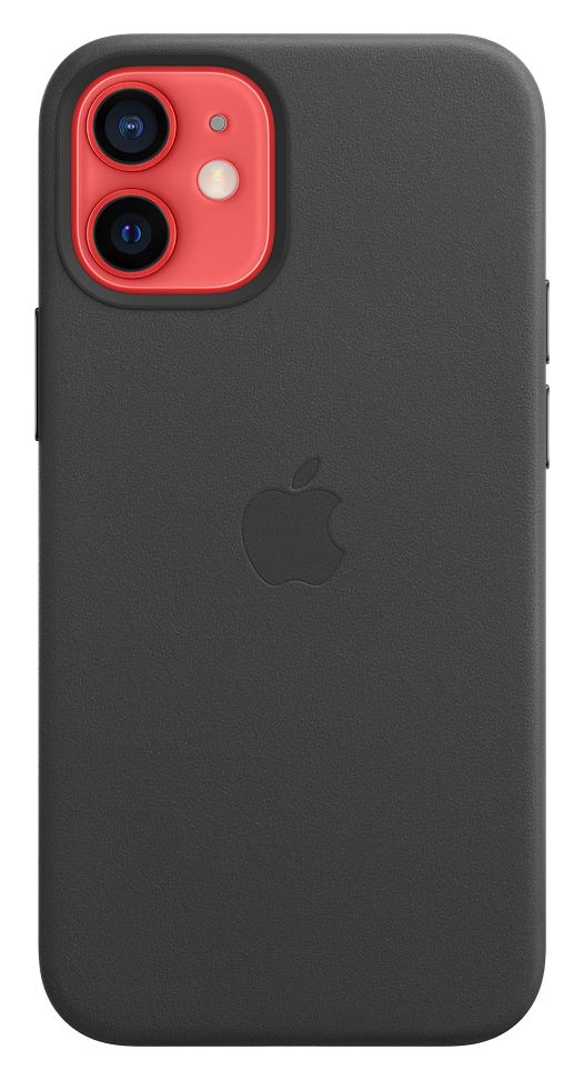 Leder Case mit MagSafe Cover für Apple iPhone 12 mini  (Schwarz) 