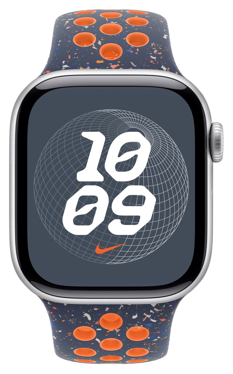 MC2E4ZM/A Armband S/M Apple Watch Models 38mm, 40mm, 41mm  (Blau, Orange) 