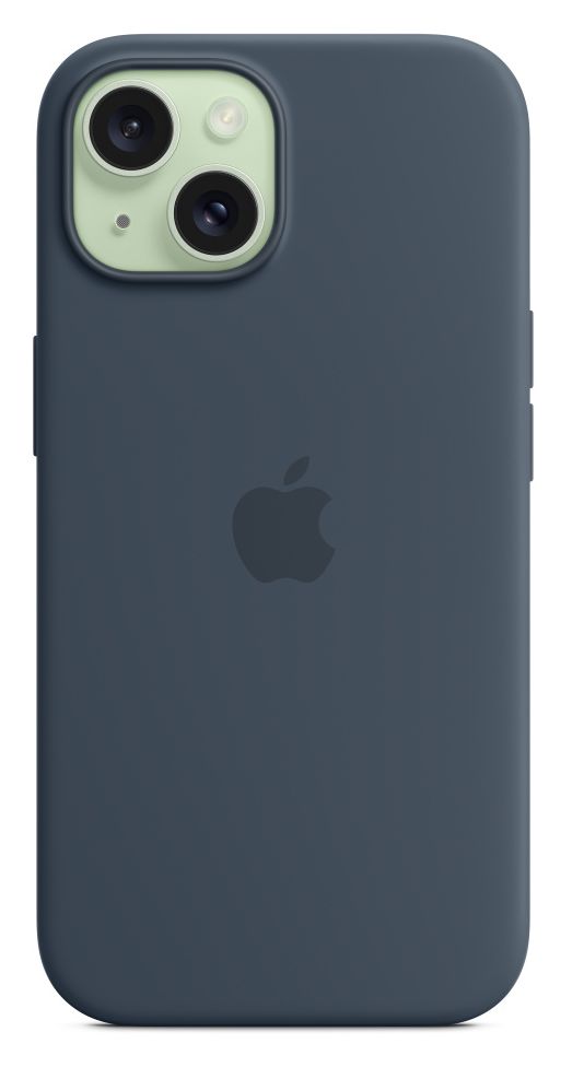 Silikon Case mit MagSafe Cover für Apple iPhone 15  (Navy) 