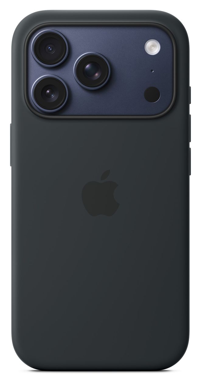 Silikon Case mit MagSafe Cover für Apple iPhone 17 Pro  (Schwarz) 