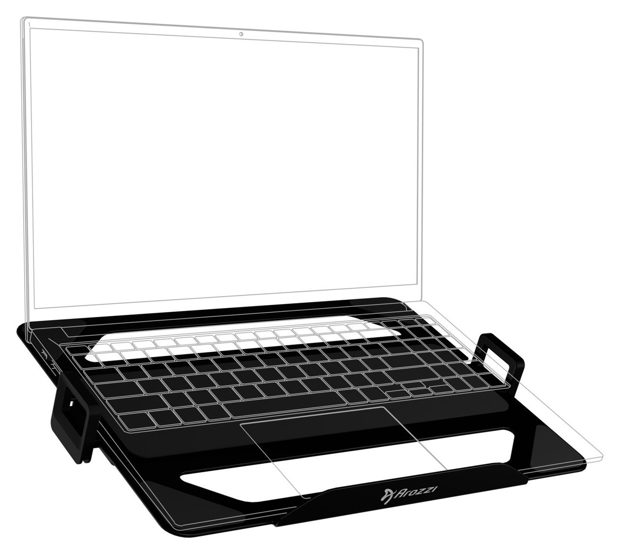 AZ-ALZARE-LH-BK Laptop-Ständer  (Schwarz) 