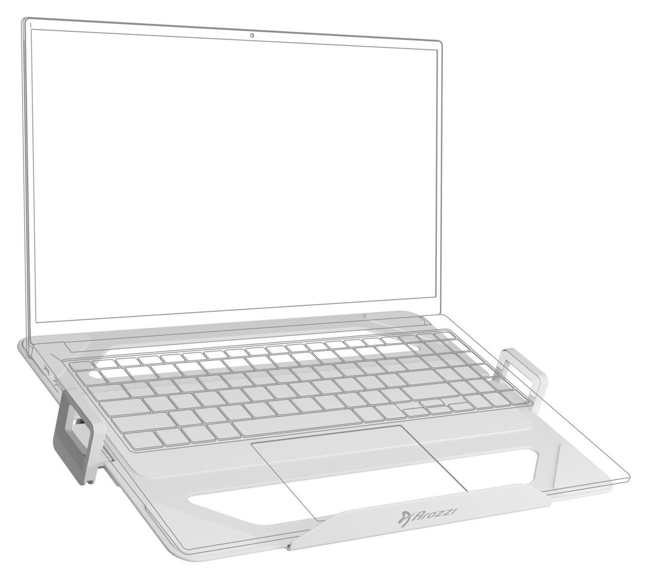 AZ-ALZARE-LH-WT Laptop-Ständer  (Weiß) 