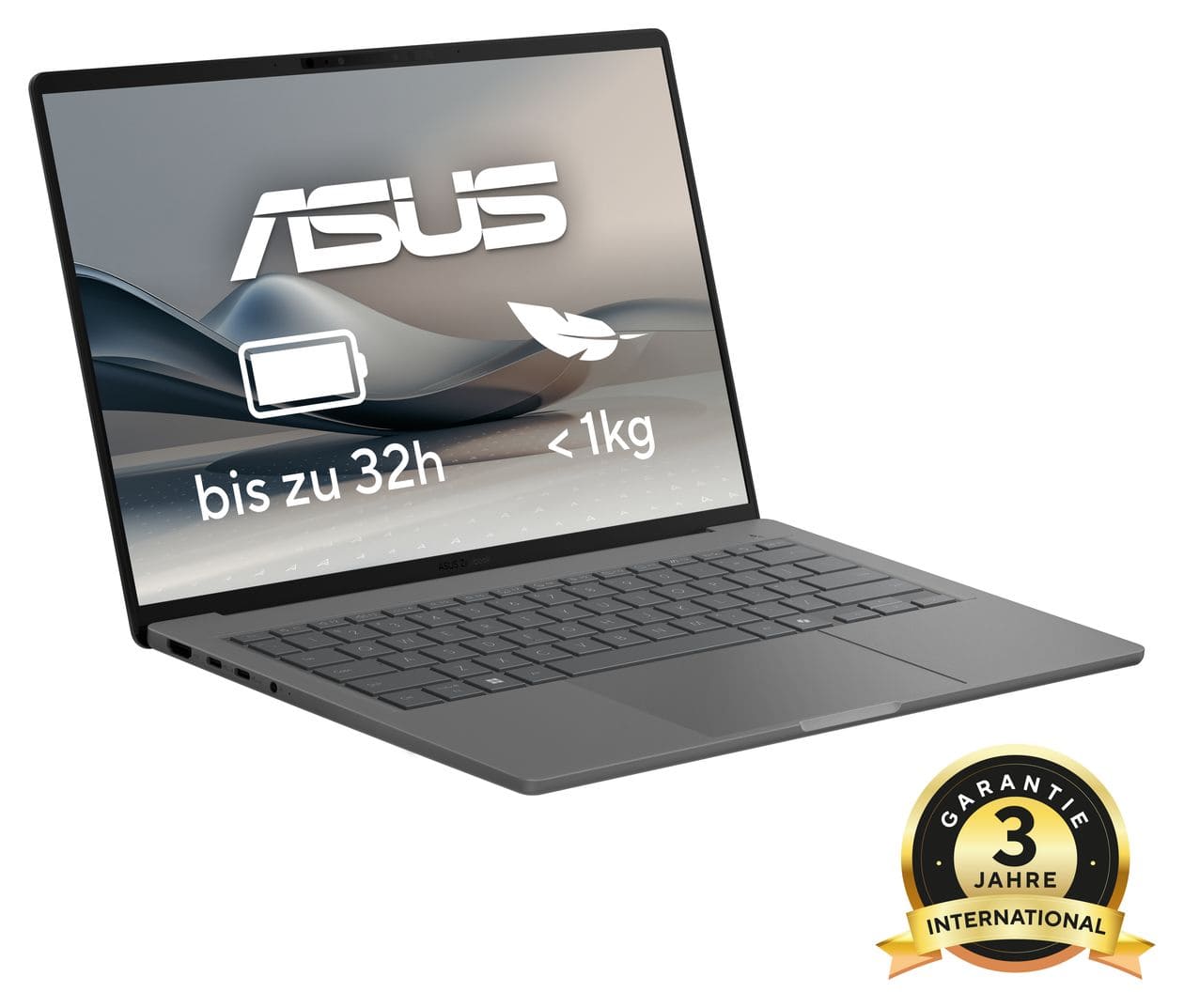 Zenbook A UX3407QA-QD496W WUXGA Notebook 35,6 cm (14 Zoll) 32 GB RAM 1 TB SSD Windows 11 Home Qualcomm Snapdragon  (Grau) 