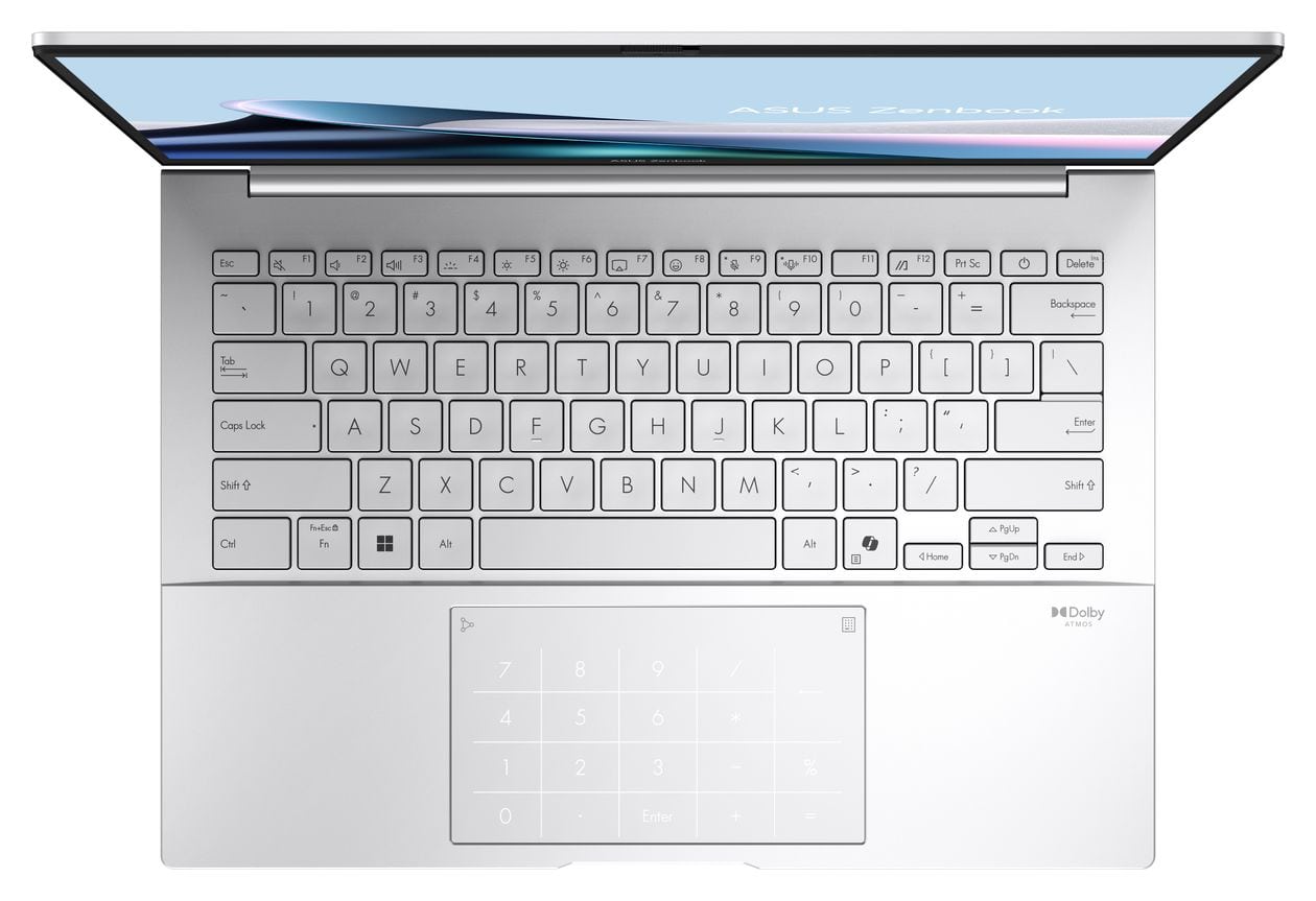 Zenbook UX3405CA-PZ092X WQXGA+ Notebook 35,6 cm (14 Zoll) 2880 x 1800 Pixel 1 TB SSD Windows 11 Pro Intel Core Ultra 9 max. 5,4 GHz  (Silber) 