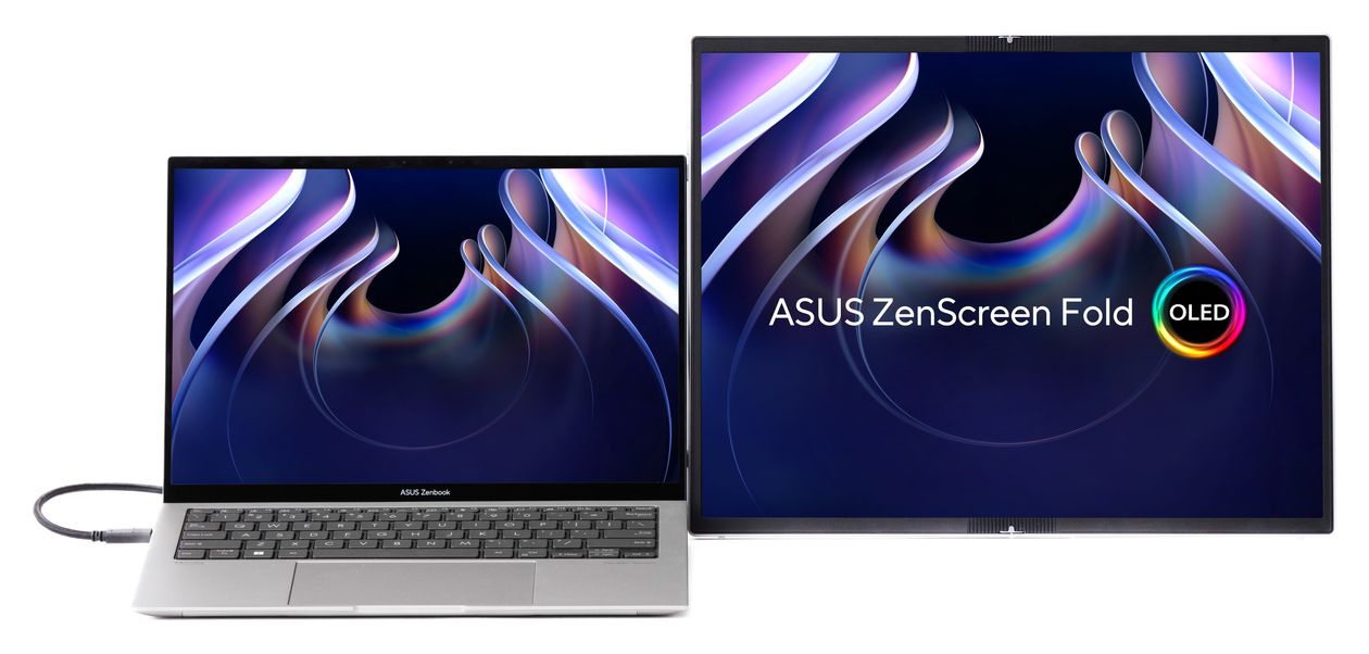 ZenScreen Fold OLED MQ17QH Quad HD Monitor 43,9 cm (17.3 Zoll) 4:3 0,2 ms 350 cd/m²  (Silber) 