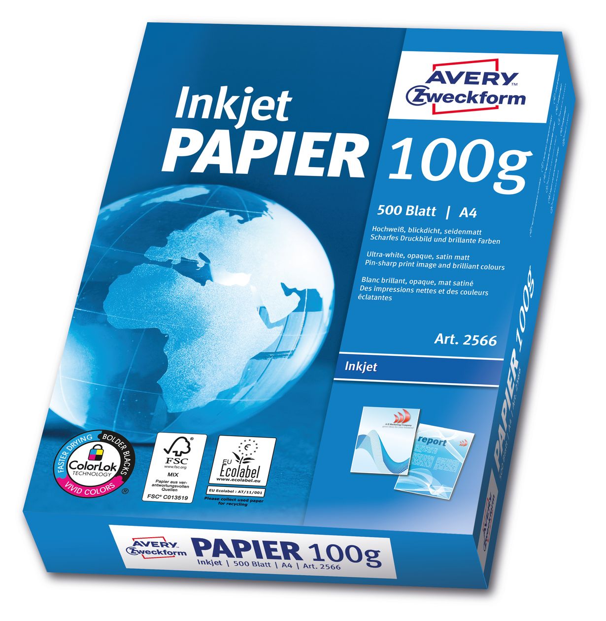 Bright White Inkjet Papier A4 500 Sheets 