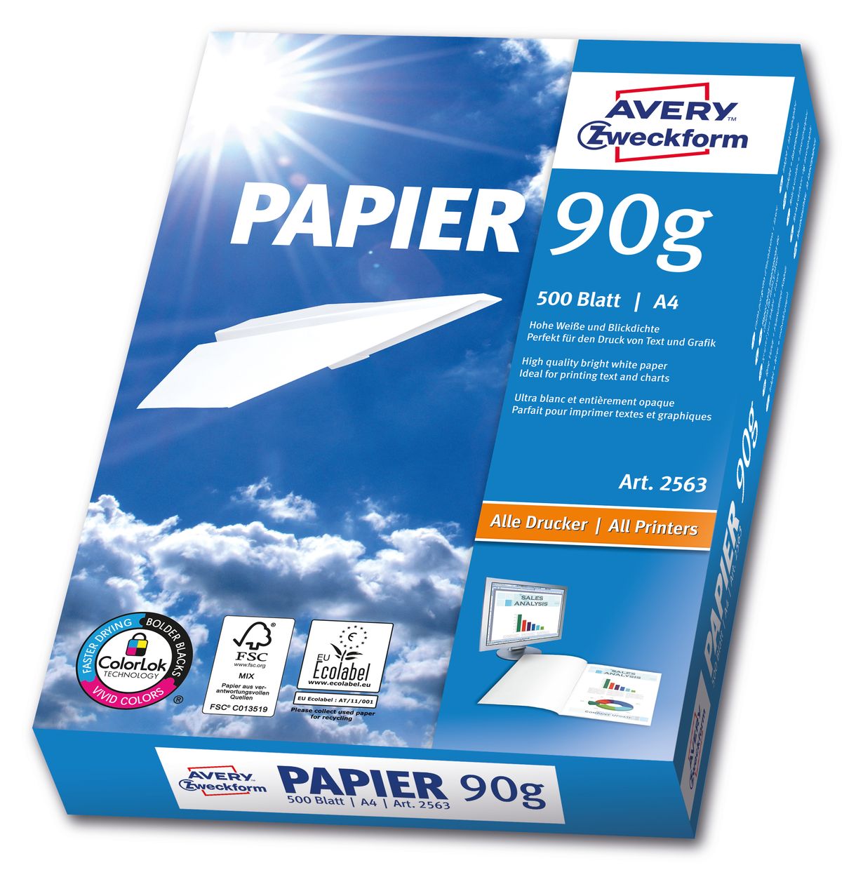 Format Papier A4 90 g/m² 500 Sheets 