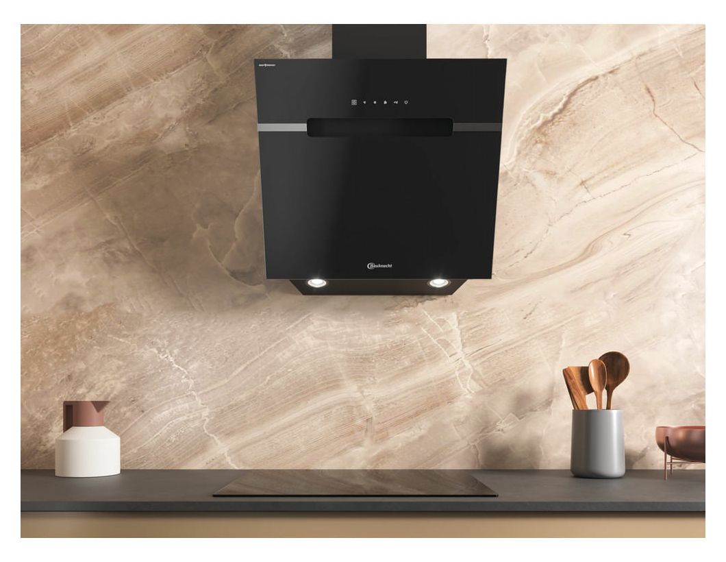 BHVS61FLTDPK Abluft/Umluft Dunstabzugshaube/Esse Wand 60 cm (Schwarz) 