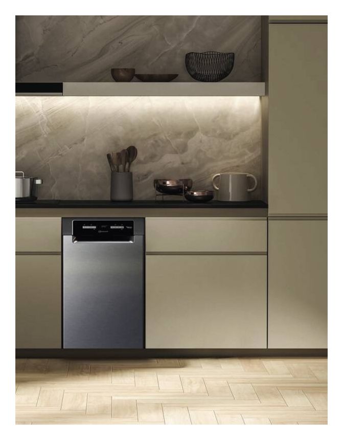 BKRUAS 45 cm Geschirrspüler vollintegriert (ohne Front) Sehr leise 10 Maßgedecke ActiveDry 