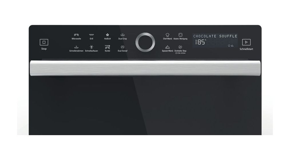 MW3391SX Freistehende Mikrowelle 1000 W Größe: groß 7 Stufen Dampfgaren Grill  (Schwarz, Grau) 