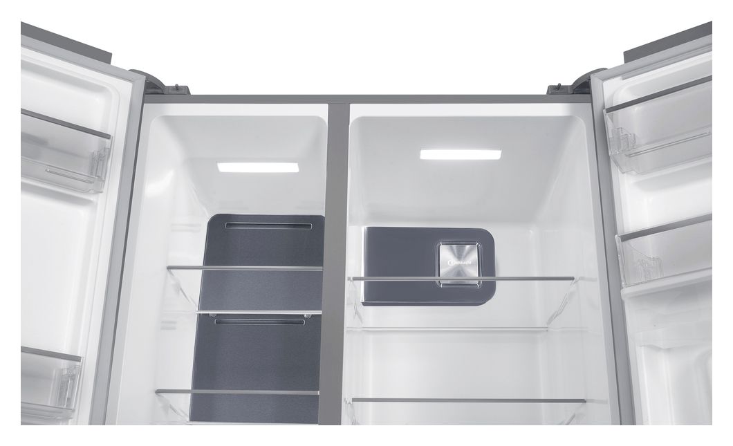 SBSC90BL Side-by-Side Kühl-/ Gefrierkombination 347 l / 185 l 200 kWh NoFrost 1770 mm x 910 mm  (Schwarz) 