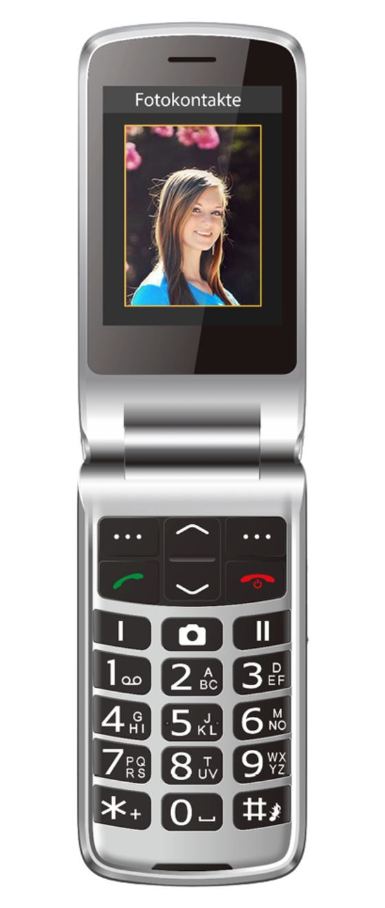 SL645plus 4G Smartphone 7,11 cm (2.8 Zoll) 3 MP Single SIM  (Schwarz, Silber) 