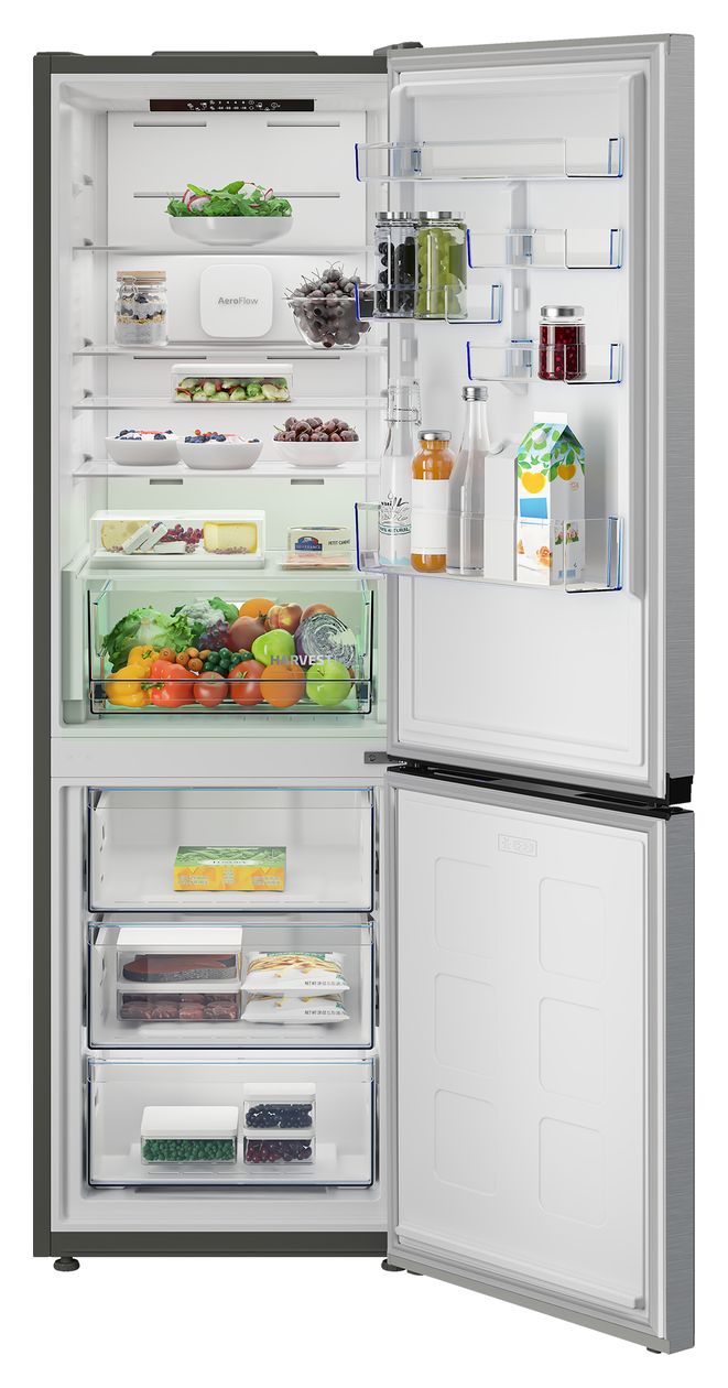 B5RCNA376HXB 252 l / 118 l Kühl-Gefrierkombi freistehend NoFrost 207 kWh Jahr  (Silber) 
