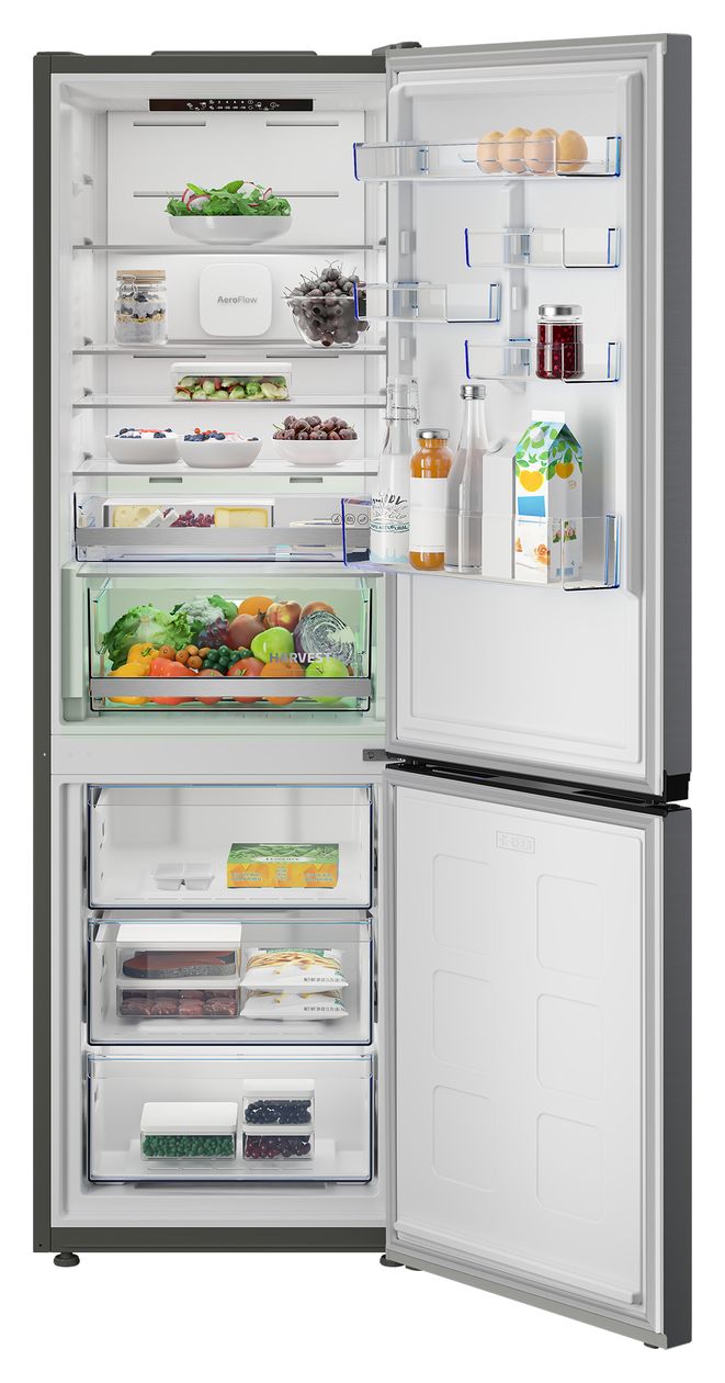 B7RCNA378HXP 252 l / 118 l Kühl-Gefrierkombi freistehend NoFrost 117 kWh Jahr  (Edelstahl) 