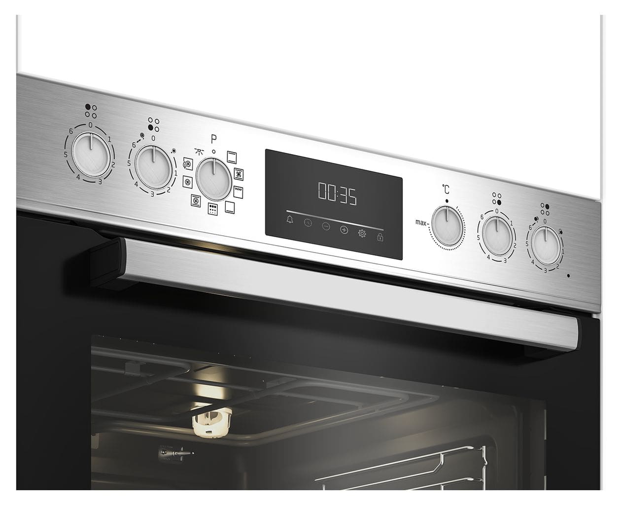 BBUM12320XMPE Herdset groß SteamShine mit 60 cm Glaskeramikkochfeld 