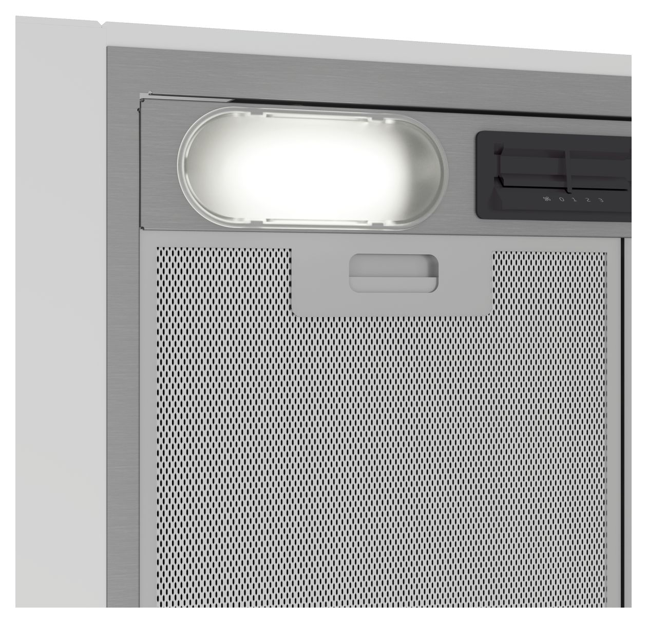 HNU51311SH Abluft/Umluft Dunstabzugshaube/Esse Einbau 524 mm (Silber) 