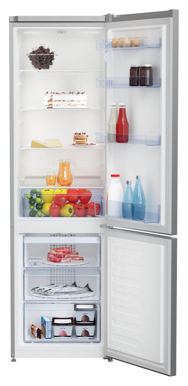 RCHA300K30SN 204 l / 76 l Kühl-Gefrierkombi freistehend NoFrost 280 kWh Jahr  (Silber) 