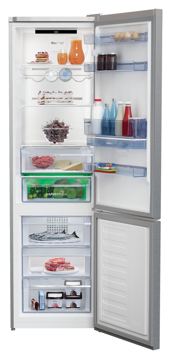 RCNA406E40DZXBN 253 l / 109 l Kühl-Gefrierkombi freistehend NoFrost 258 kWh Jahr  (Edelstahl) 