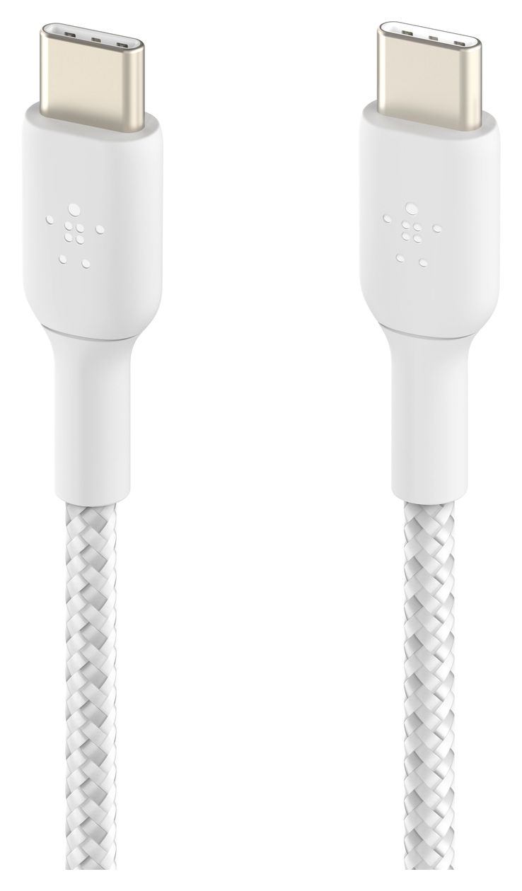 BoostCharge 0,48 Gbit/s Rundkabel USB C auf USB C Männlich bis 60 W 1 m  (Weiß) 