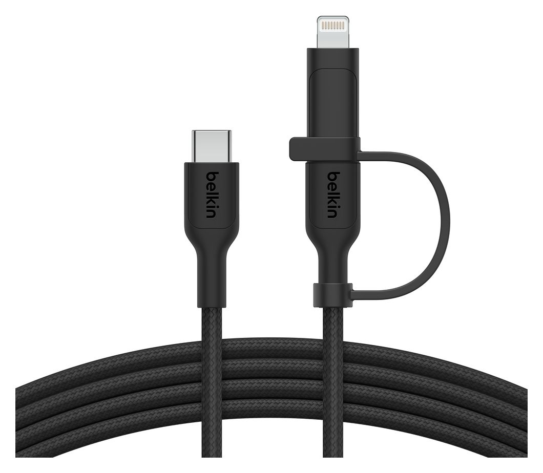 BoostCharge Pro 0,48 Gbit/s Rundkabel USB C auf USB C/Lightning Männlich bis 60 W 1,5 m  (Schwarz) 