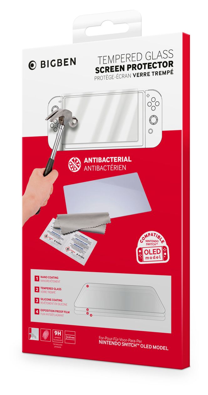 Tempered Glass Screen Protector Nintendo Switch OLED  (Transparent) 