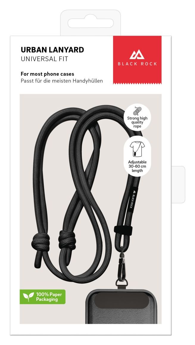 Universal Lanyard Case Umhängegurt für Universal  (Schwarz) 