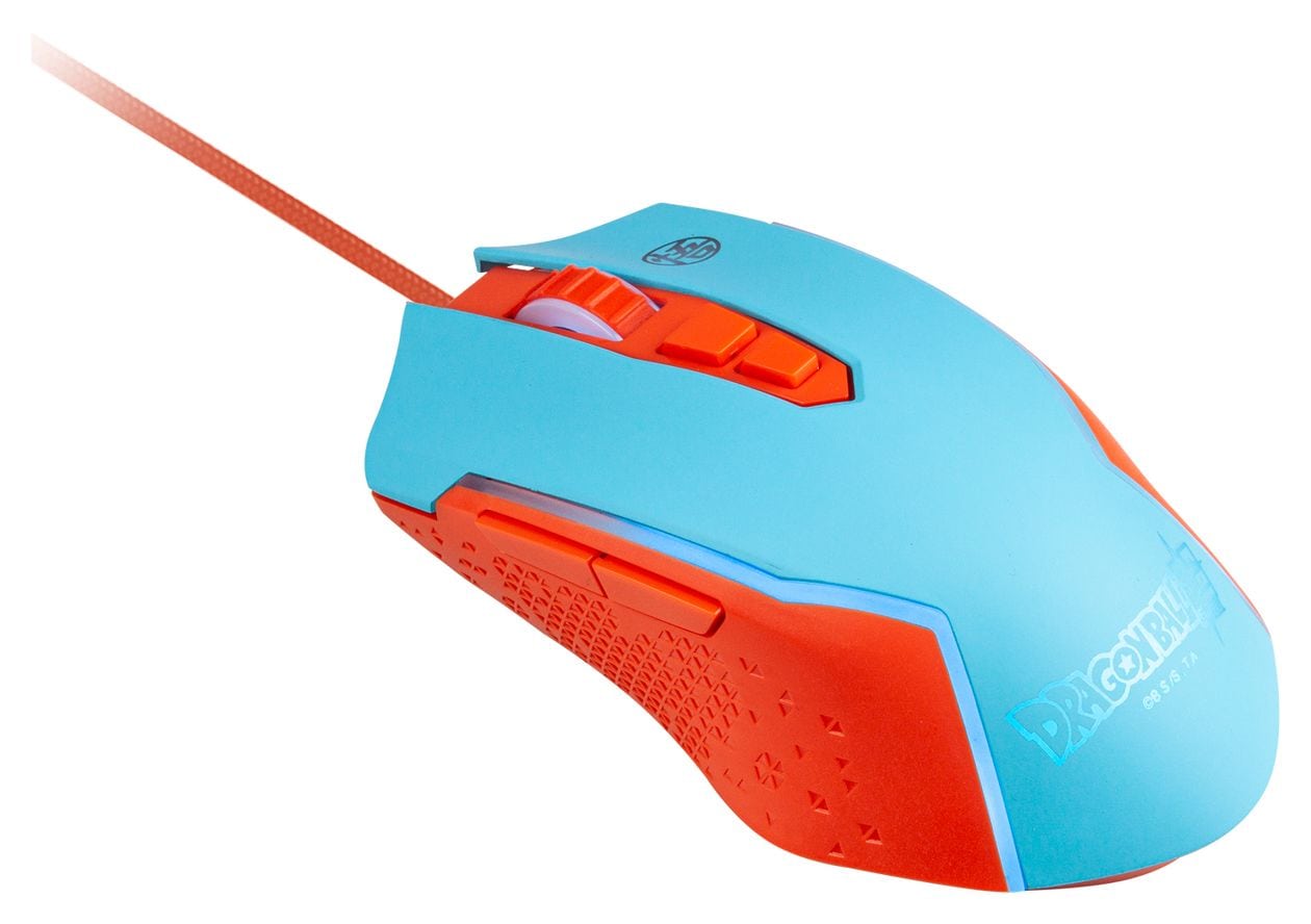 Dragon Ball Super 8000 DPI Gaming Maus  (Blau, Orange) 