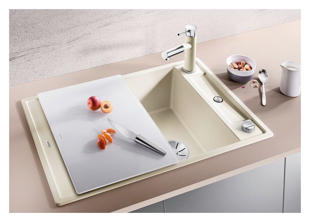 AXIA III 45 S Einbauspüle für 45 cm Unterschrank Silgranit 2 Becken  (Weiß) 