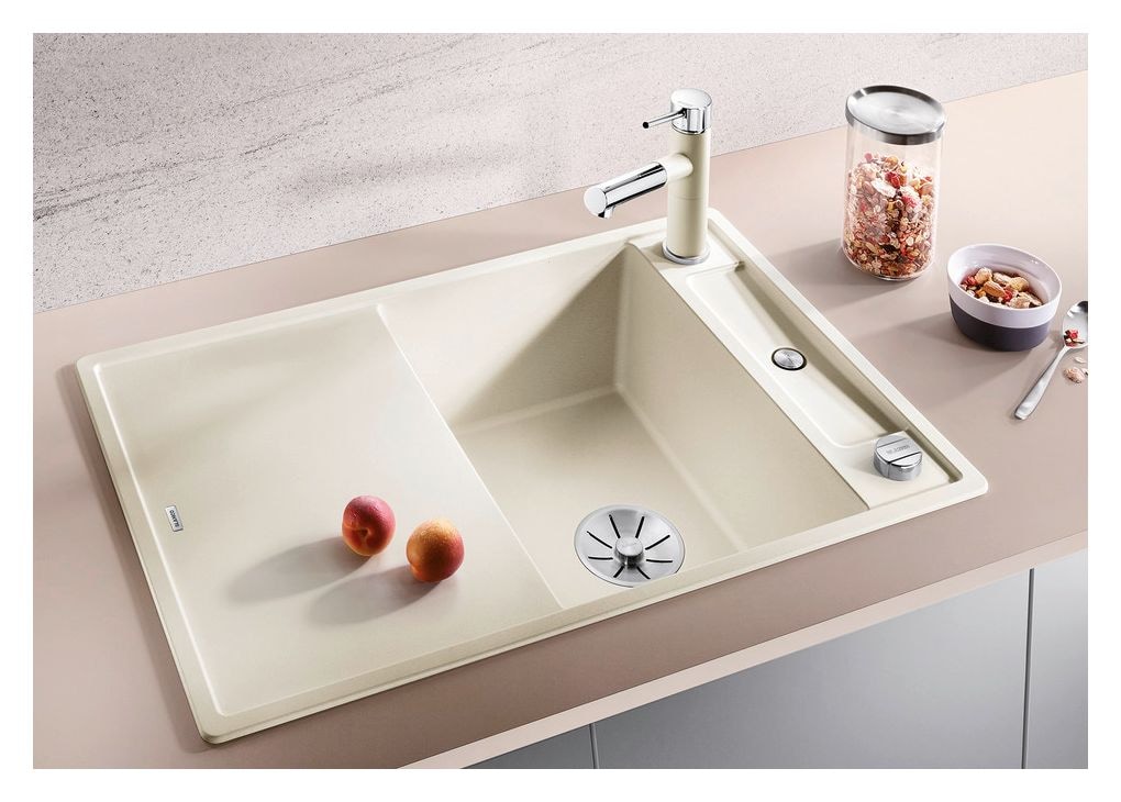 AXIA III 45 S Einbauspüle für 45 cm Unterschrank Silgranit 2 Becken  (Weiß) 