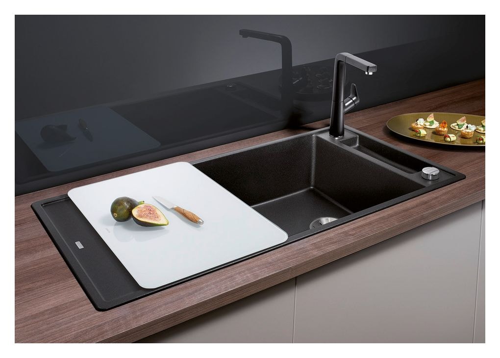 AXIA III XL 6 S Einbauspüle für 60 cm Unterschrank Silgranit 2 Becken  (Grau) 