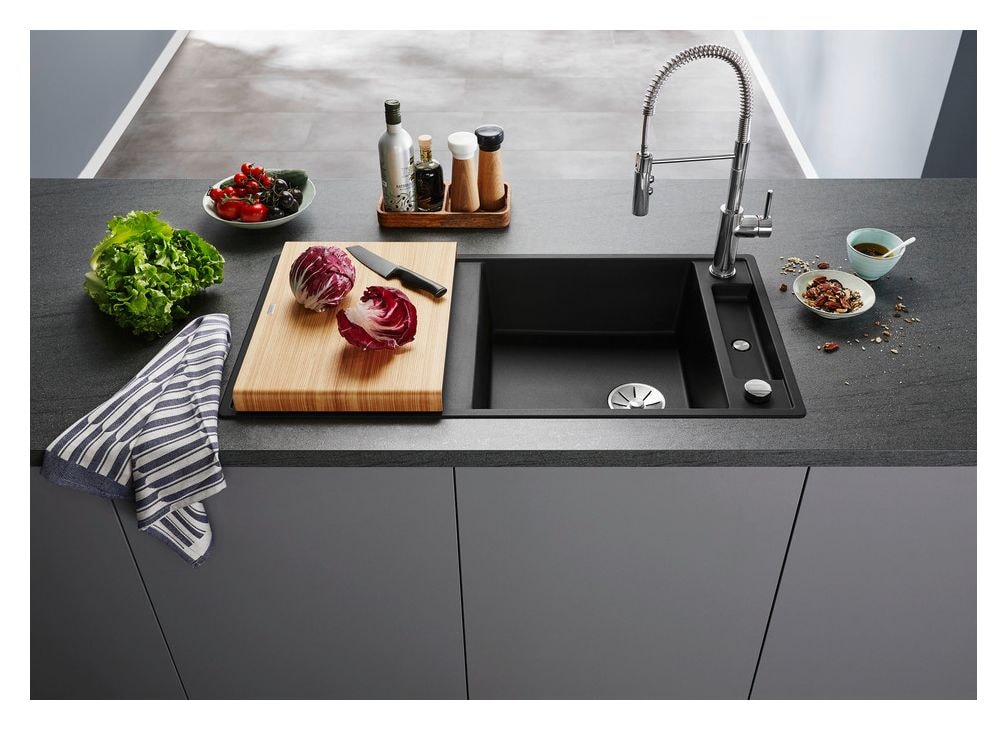 AXIA III XL 6 S Einbauspüle für 60 cm Unterschrank Silgranit 2 Becken  (Grau) 