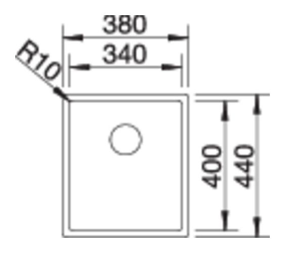 CLARON 340-IF Durinox, Edelstahl Durinox, ohne Ablauffernbedienung, keine Beckenlage, 400 mm Untermaß 