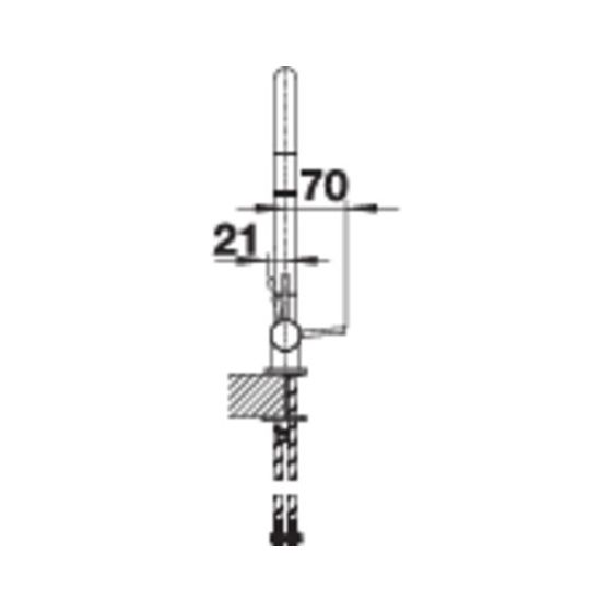 CORESSA-F Hebel links, Messing galvanisch, chrom, Hochdruck 