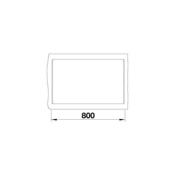 DALAGO 8-F Flächenbündige Spüle für 80 cm Unterschrank Silgranit 1 Becken  (Schwarz) 