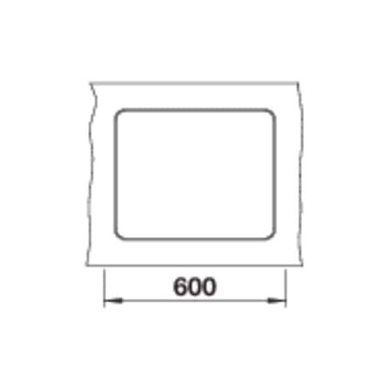 ETAGON 500-F Flächenbündige Spüle für 60 cm Unterschrank Silgranit 1 Becken  (Anthrazit) 