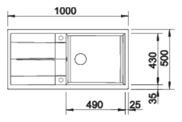 METRA XL 6 S Einbauspüle für 60 cm Unterschrank Silgranit 1 Becken  (Schwarz) 