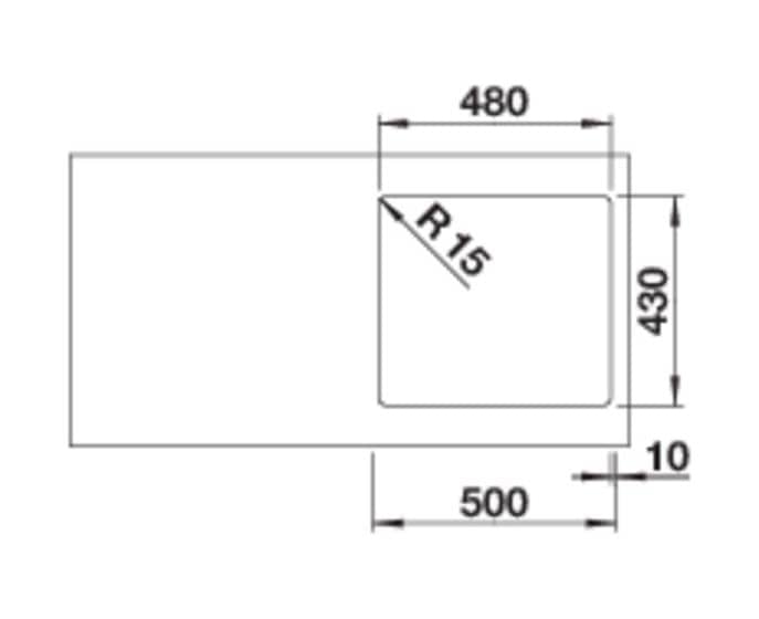 SOLIS 450-IF, Edelstahl Bürstfinish, ohne Ablauffernbedienung, ohne Zubehör, keine Beckenlage, 500 mm Untermaß 