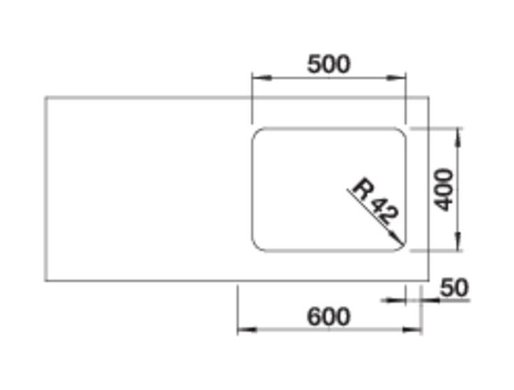SOLIS 500-U Unterbauspüle für 60 cm Unterschrank Edelstahl 1 Becken  (Edelstahl) 