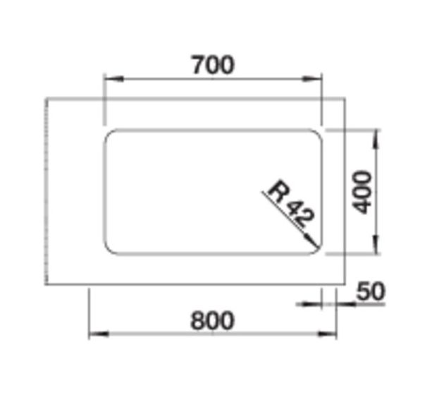 SOLIS 700-U Unterbauspüle für 80 cm Unterschrank Edelstahl 1 Becken  (Edelstahl) 