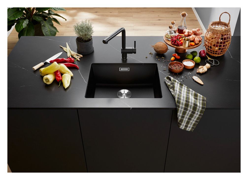 SUBLINE 500-U Unterbauspüle für 60 cm Unterschrank Silgranit 1 Becken  (Anthrazit) 