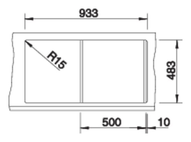 TIPO 5 S Einbauspüle für 50 cm Unterschrank Edelstahl 2 Becken  (Edelstahl) 
