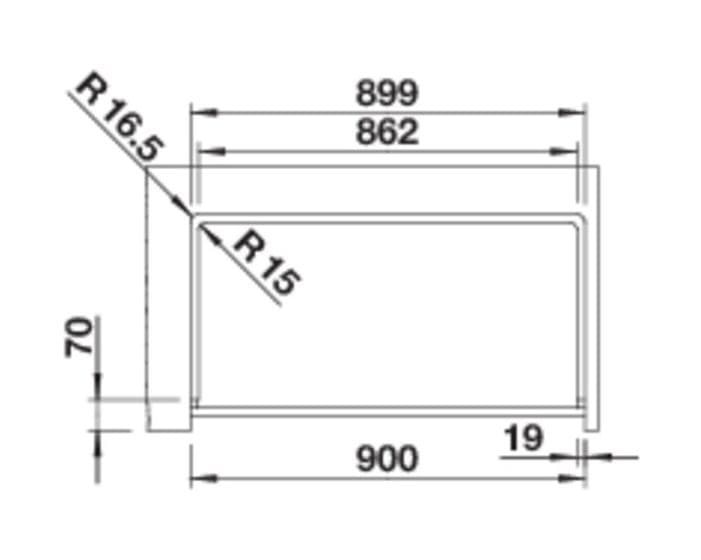 VINTERA XL 9-UF Flächenbündige Spüle für 90 cm Unterschrank Silgranit 1 Becken  (Anthrazit) 