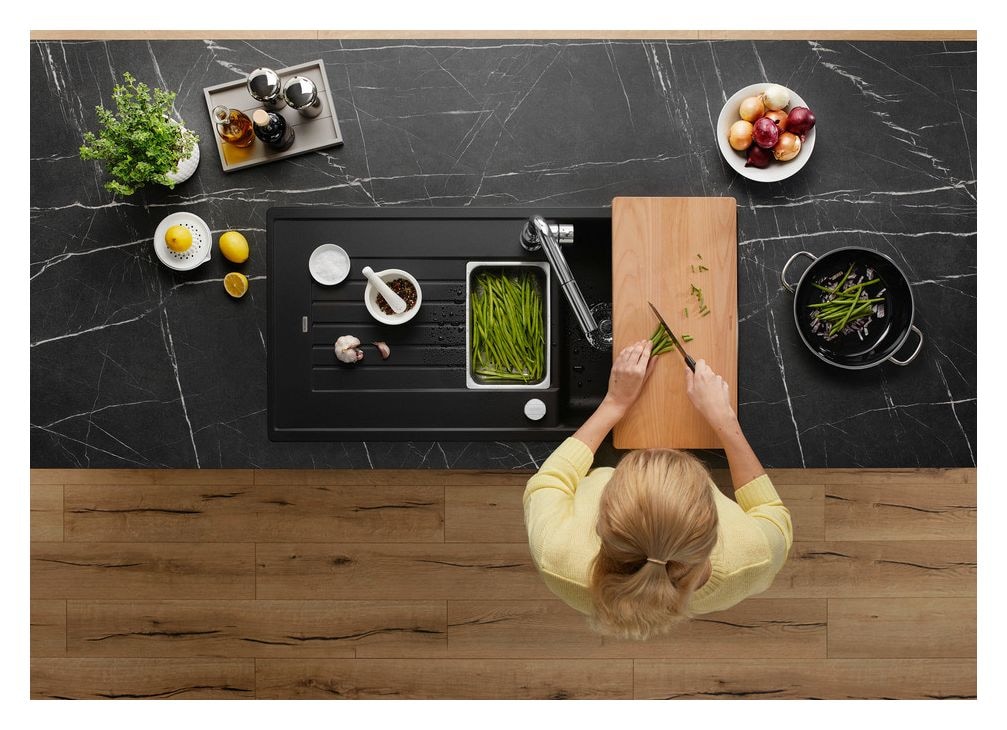ZIA 6 S Einbauspüle für 60 cm Unterschrank Silgranit 2 Becken  (Grau) 